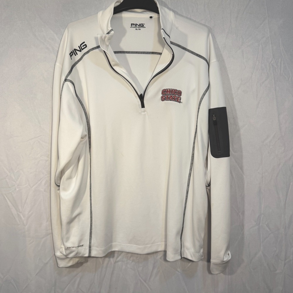 PING 1/4 Zip Long Sleeve Performance Sensor Cool Pullover Men's XL Chico State